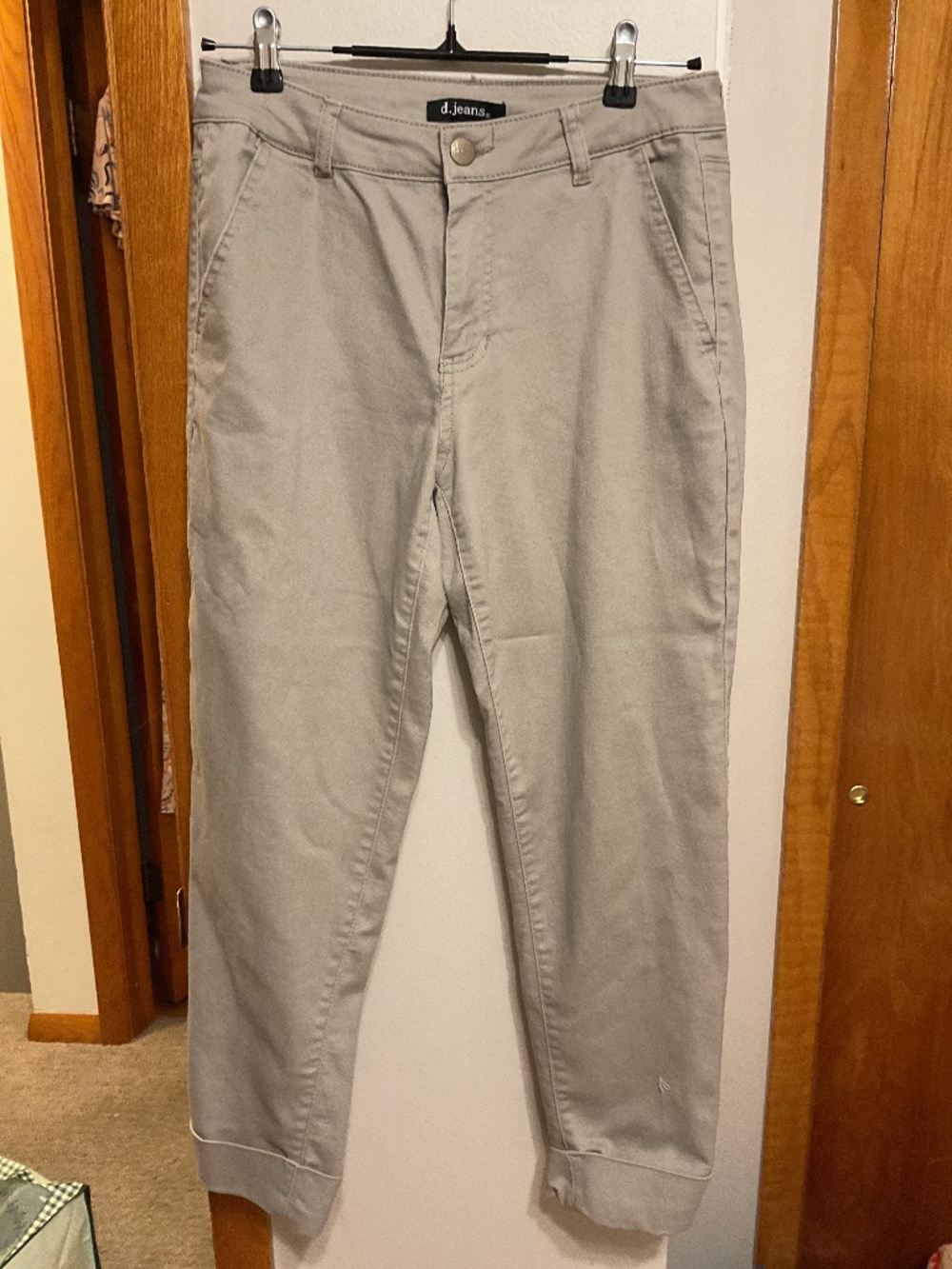 d.jeans khaki cropped pants